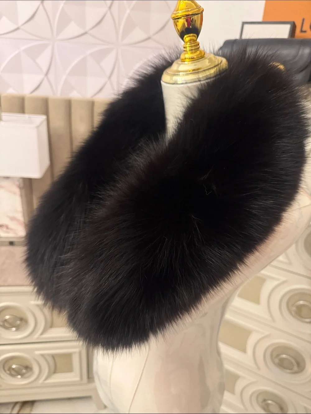 Real Fox fur black fox thick pelts